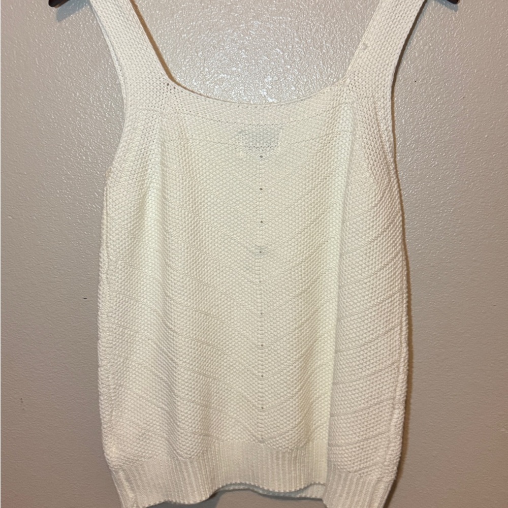 FRNCH Cream Textured Tank Top - Picture 6 of 8